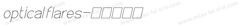 optical flares字体转换